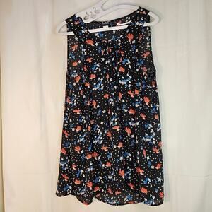 Torrid Floral Print Georgette Tie Front Tank size 1
